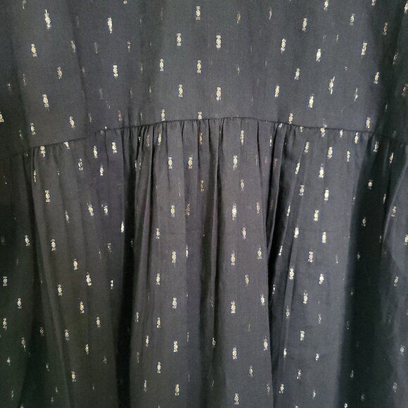 Charlie Paige Black and Gold Metallic Long Sleeve Top Women's Size Small - Picture 4 of 9